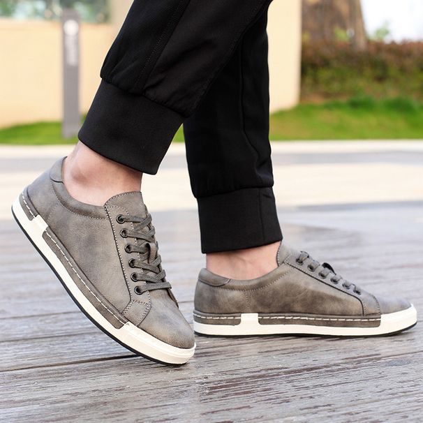 Herren Freizeitschuhe Lederschuhe Sneakers Gummisohle Stoff Fußgewölbeunterstützung Gepolsterte leichte Schuhe Sneakers_voghion.com