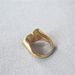 Niche Luxury Design Heavy Brass Gold-Plated Carved White Mother-of-Pearl Heart Sparkling Diamond Ring For Women_voghion.com
