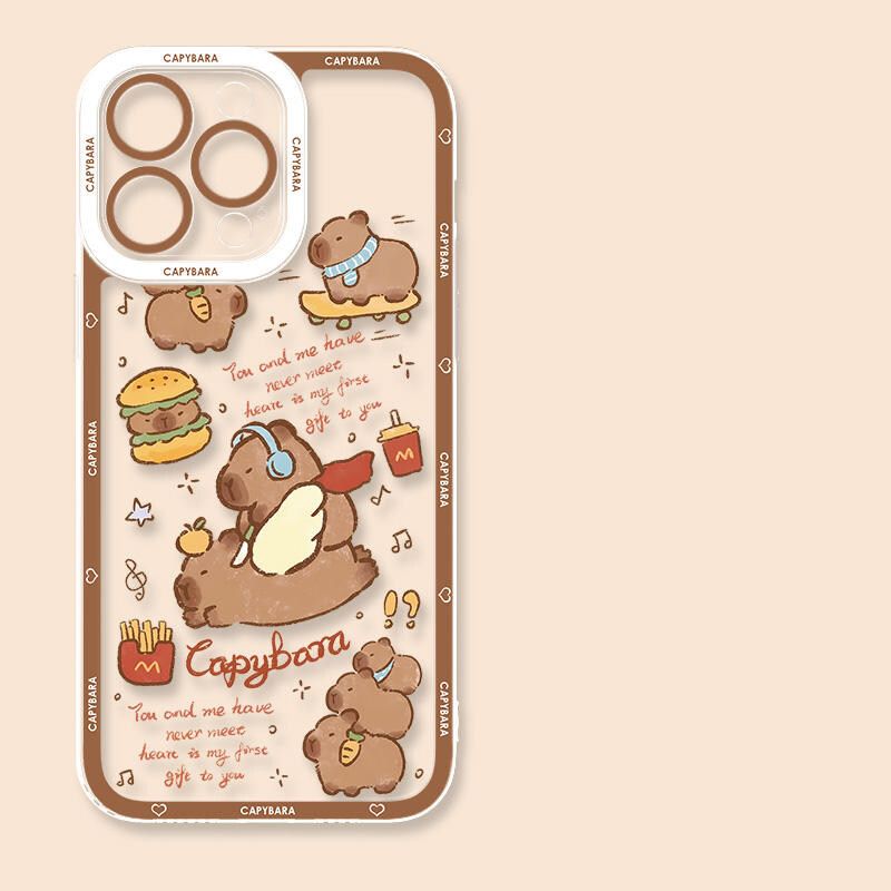 Handyhülle für Samsung Galaxy A55 A15 A54 5G A35 A25 A14 A24 A34 S24 Ultra S23 FE S20 S21 S22 Plus Cover Weiches TPU Lustiges Capybara_voghion.com