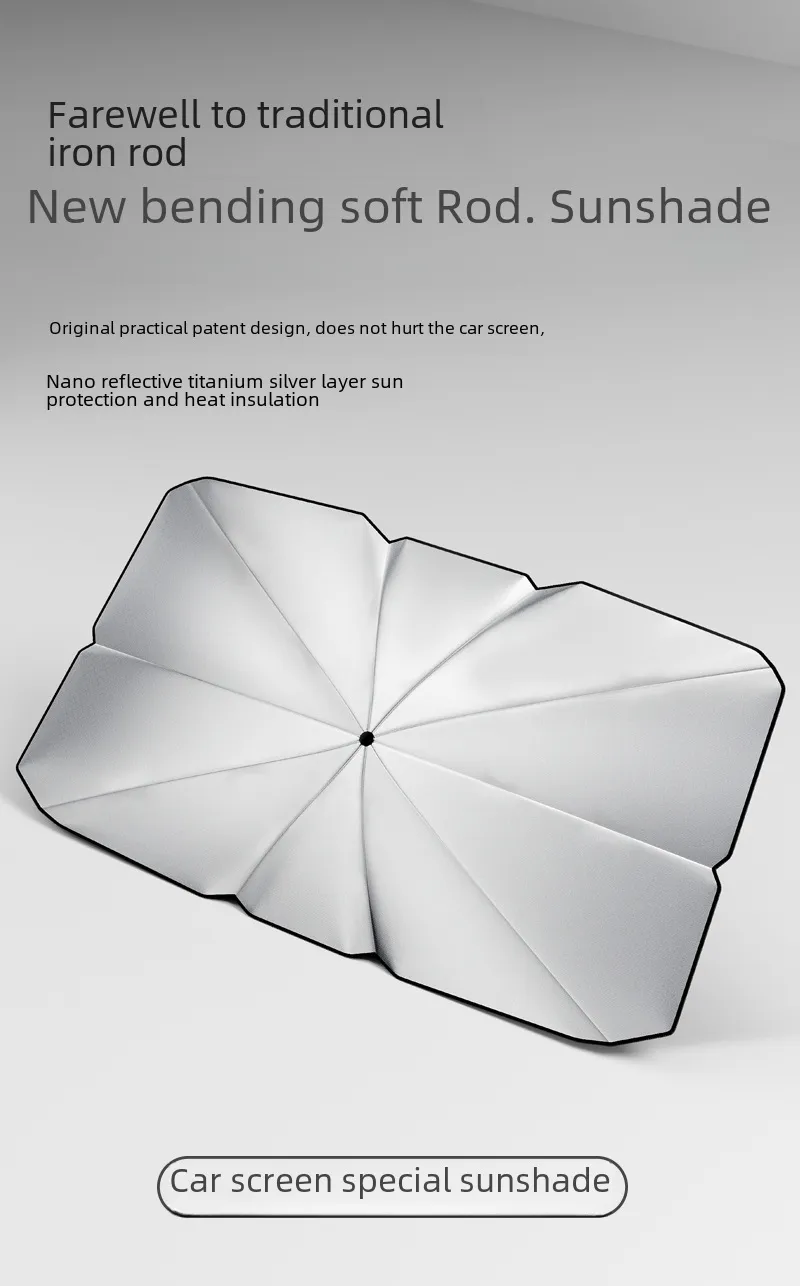 Auto saulessargs priekšējais vējstikls auto saules aizsargkrēms siltumizolācija saulessargs titāna sudraba logu saulessargs vasara_voghion.com