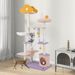 66' Cute Cat Tree Cats Multi-level Tall Cat Tower W/ Sisal Covered Scratching Posts_voghion.com