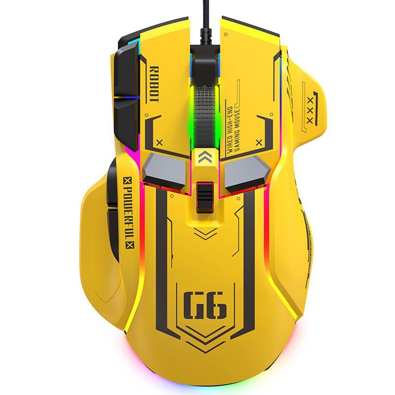 Bedraad Mechanisch uiterlijk 13 verlichtingsmodi Antislip Gevoelig Touchscreen Programmering 10 knoppen USB Optisch Gaming_voghion.com