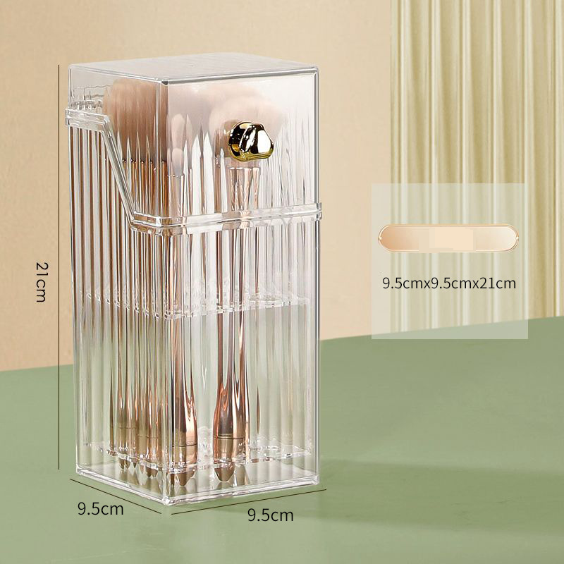Staubdichter Make-up-Pinsel-Aufbewahrungsstifthalter mit Abdeckung Make-up-Pinsel-Aufbewahrung Make-up-Pinsel-Desktop-Aufbewahrung Lidschatten-Make-up-Pinsel-Eimer_voghion.com