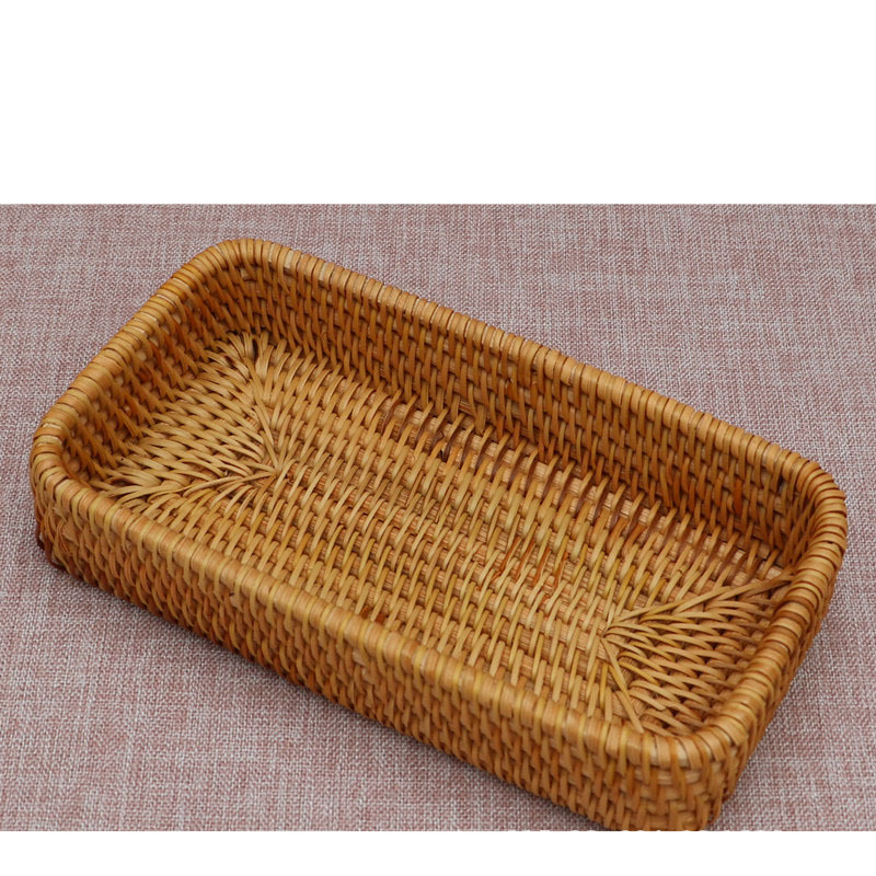 Vietnamese Hand Woven Basket Rattan Material Storage Basket Household Fruit Basket Bamboo Basket Steamed Bun Basket Needlework Steamed Bun Basket_voghion.com