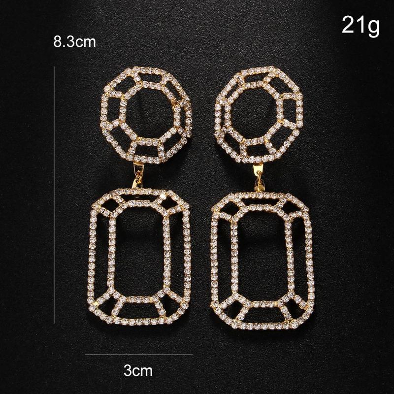 Water Earrings With Geometric Mesh Pendant Earrings With Temperament And Accessories_voghion.com