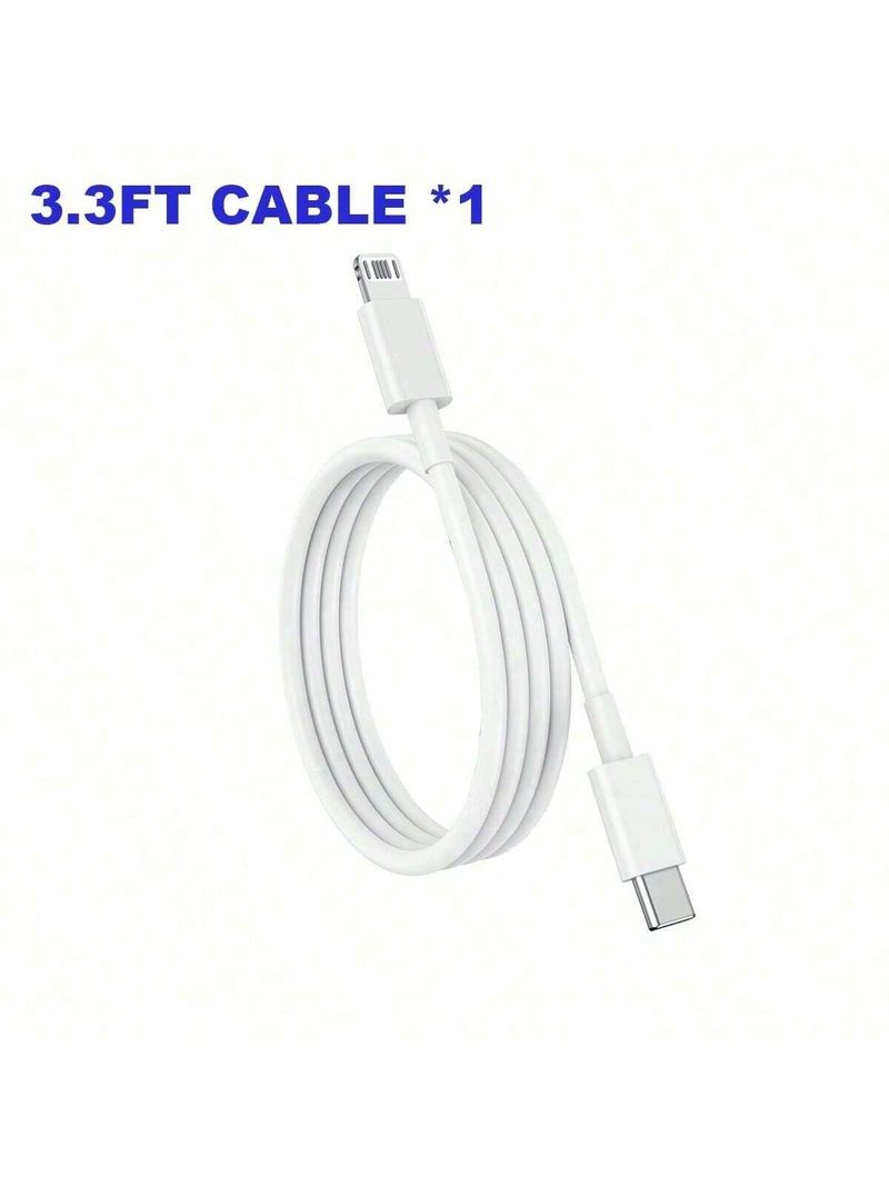 Phone Charger 30W PD USB C Wall Fast Charger Adapter With 3.3FT Type C To Lightning Cable Compatible With I Phone 14 13 12 11 Pro Max XR XS X,_voghion.com