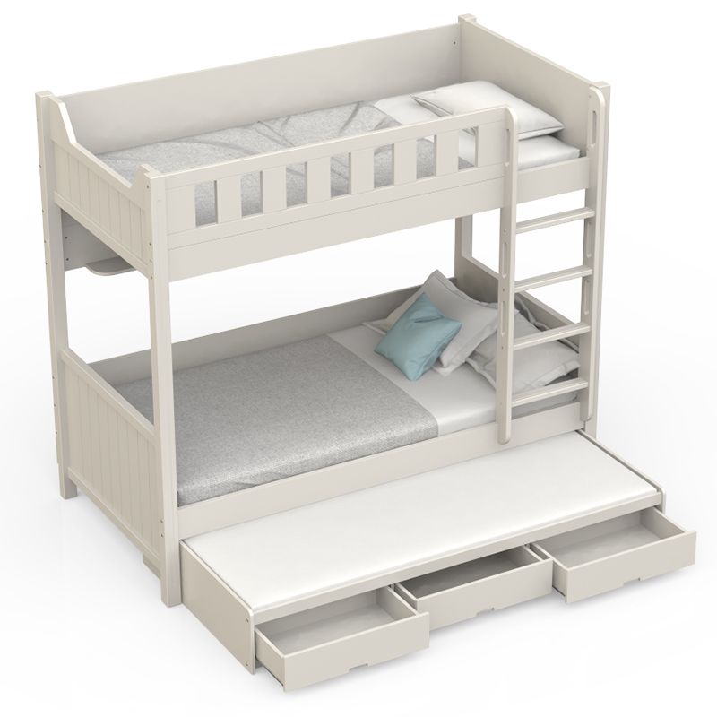 Thickened Solid Wood Bunk Bed With Desk Integrated Sturdy Structure Eco-Friendly Materials For Safety And Durability Generous Storage Capacity_voghion.com