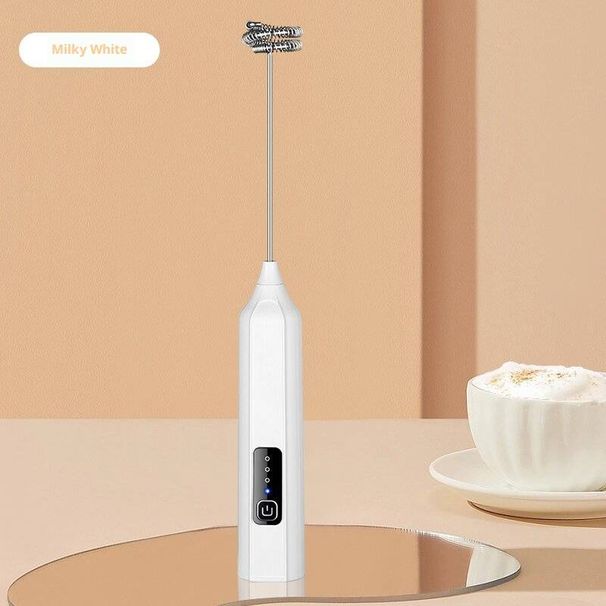 Handheld 3-Speed Electric Whisk – Mini Milk Frother & Egg Beater For Coffee, Baking, Smoothies (Soft-Touch Grip, Pastel Colors)_voghion.com