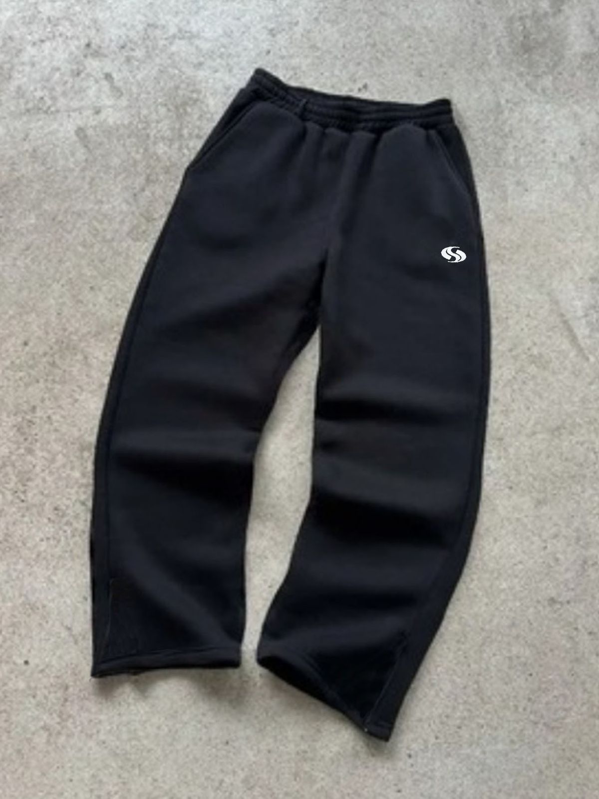 Unisex-Jogginghose mit Stickerei, Hip-Hop-Sweatpants im High-Street-Stil, lässige Streetwear-Hose mit Reißverschlussdetails_voghion.com