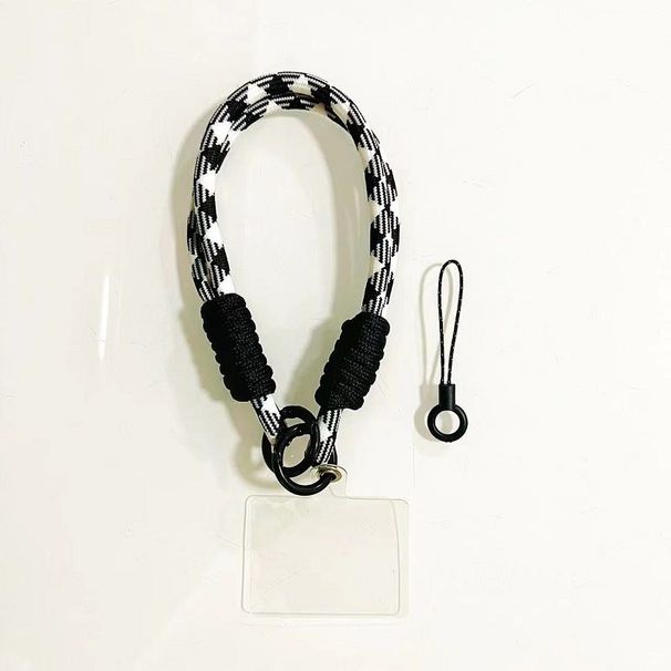 High-end Simple Lanyard Wrist Transparent Sticker Double Buckle Multi-functional Keychain Anti-lost Phone Chain Short_voghion.com