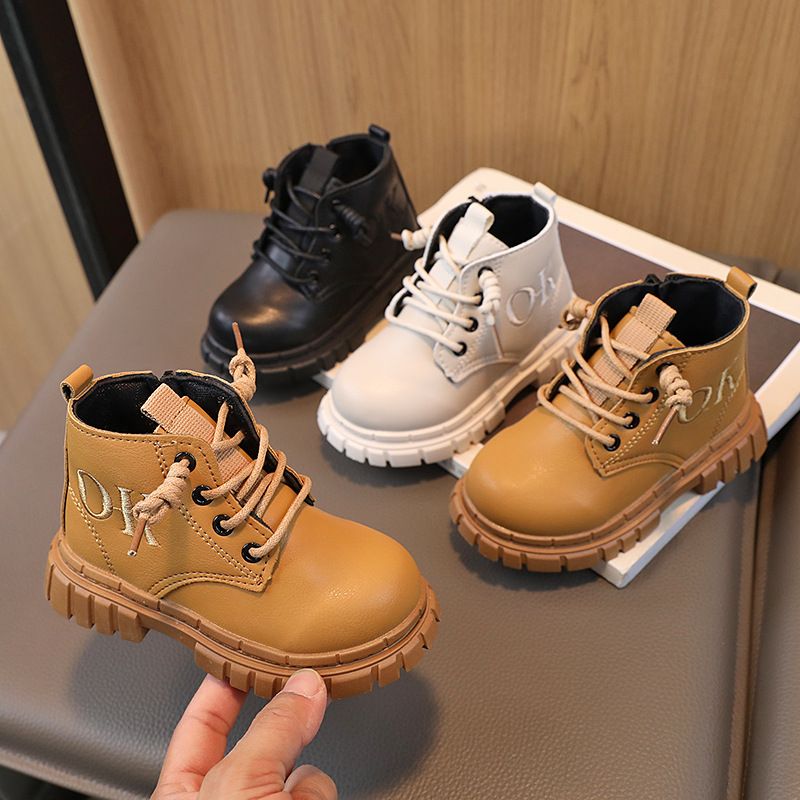 Children's British Style Martin 2025 Autumn New Fashion Girls' Trendy Single Boys' Short Boots_voghion.com