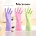 Durable Synthetic Household Aili Latex Rubber Waterproof Non-Slip Kitchen Cleaning Dishwashing Gloves For Home Use_voghion.com