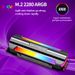 Hliníkový ARGB M.2 SSD chladič chladiče pevného disku 5V 3kolíkový NVME NGFF M2 2280 Solid State Drive Chladič chladiče Tepelná podložka_voghion.com