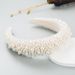 Hairband Baroque Sponge Pearl Hair Ornament Women's Handmade Nail Bead Multi Color European and American Wide Edge Headband_voghion.com