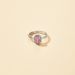Simulated Pink Tourmaline For Women Live New Elegant Colorful Diamond Oval Zircon Ring_voghion.com