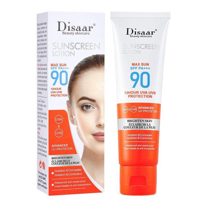 QLZHANFU Disaar SPF 90 Sunscreen Long Lasting UV Protector Whitening Sunblock Moisturizing Skin Protective Cream 50ml_voghion.com