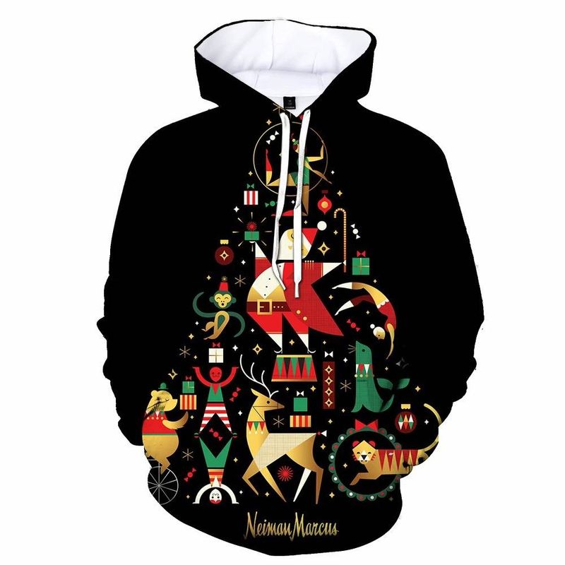 New Christmas Tree Hoodies Santa Claus 3D Print Men Women Hooded Sweatshirts Oversized Pullovers Y2k Harajuku Tops Kids Clothing_voghion.com