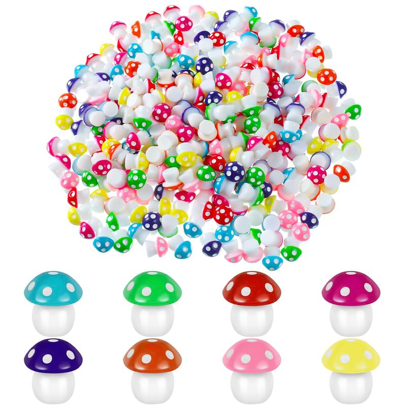 100 peças mini cogumelos de resina, pequenos cogumelos, figuras de fadas de resina coloridas, cogumelo de jardim para casa, faça você mesmo, jardim interno e externo, artesanato paisagístico_voghion.com