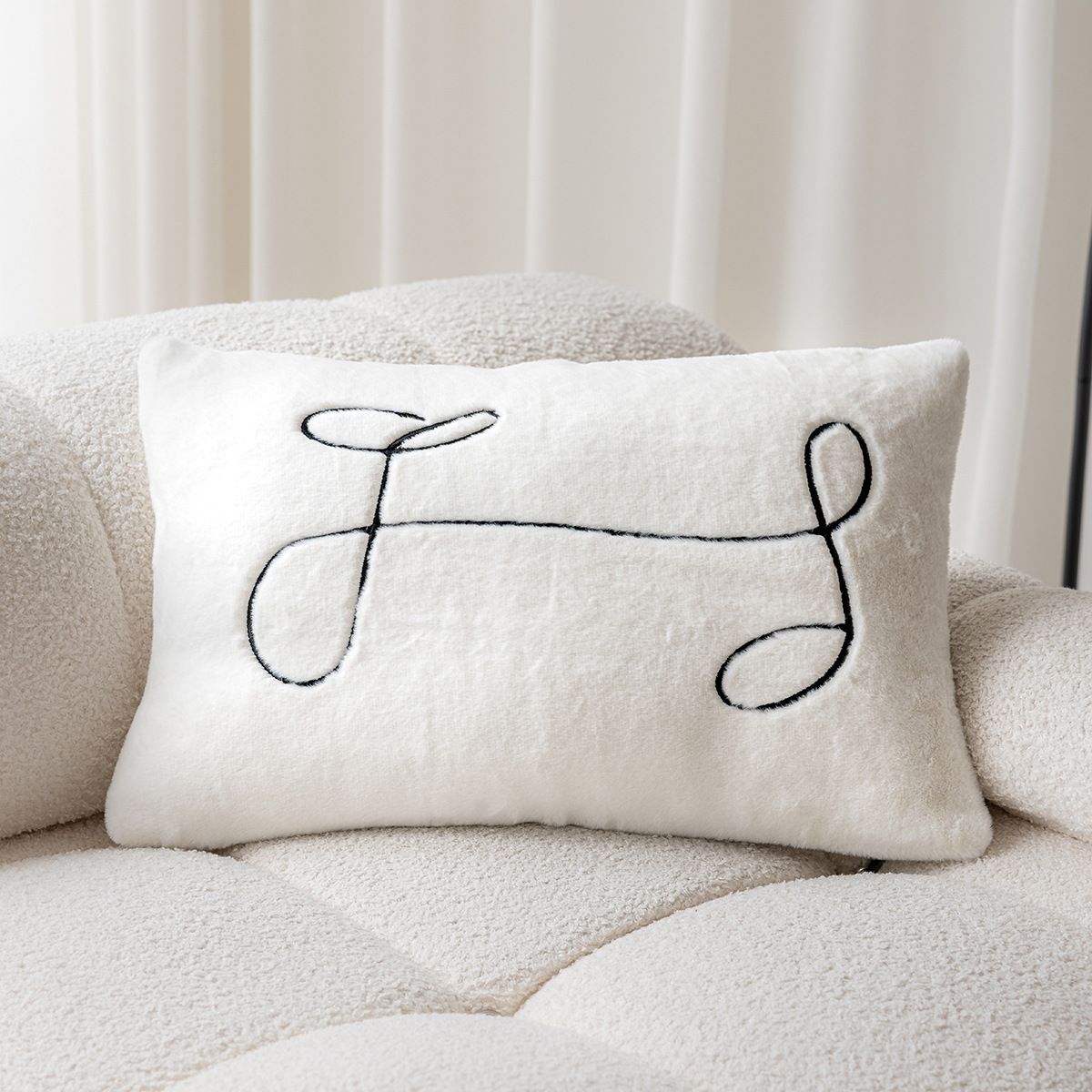 Housse de coussin de canapé de style crème pour la maison et le jardin, coussin de chevet, coussin de dossier de lit, coussin d'ameublement doux de style nordique_voghion.com