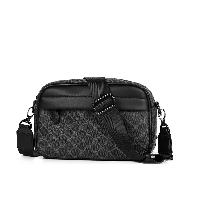 Borse a tracolla in pelle Design alla moda Plaid da uomo Borsa a tracolla da lavoro Borsa da uomo Borsa a tracolla_voghion.com