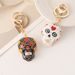 New Mandala Skull Colorful Enamel Keychain Halloween Bag Day Of The Dead Pendant Small Gift_voghion.com