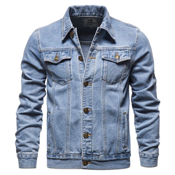 Shirt Jacket Youth Trendy Workwear Denim Coat New Spring Autumn Winter Casual Men's Clothing_voghion.com