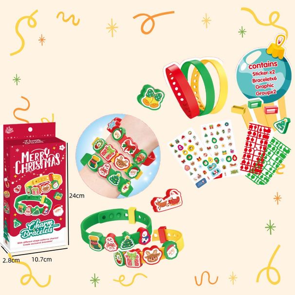 Chrëschtkaddo Meedchen Spillsaach Perlenarmband Buschtaf Déierarmband Kannerschmuck DIY Kannerspillsaach_voghion.com