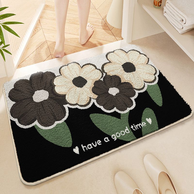Fresh Style Cashmere Carpet Bathroom Toilet Doorway Non-Slip Absorbent Foot Home Thickened Mat_voghion.com