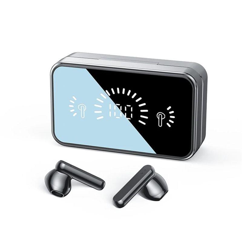 S20 Bluetooth Kulaklık Kulaklık Aynalı Kablosuz Stereo Kulaklık 5.3 Dijital EkranlıDokunmatik Kontrollü Spor Kulaklıkları_voghion.com