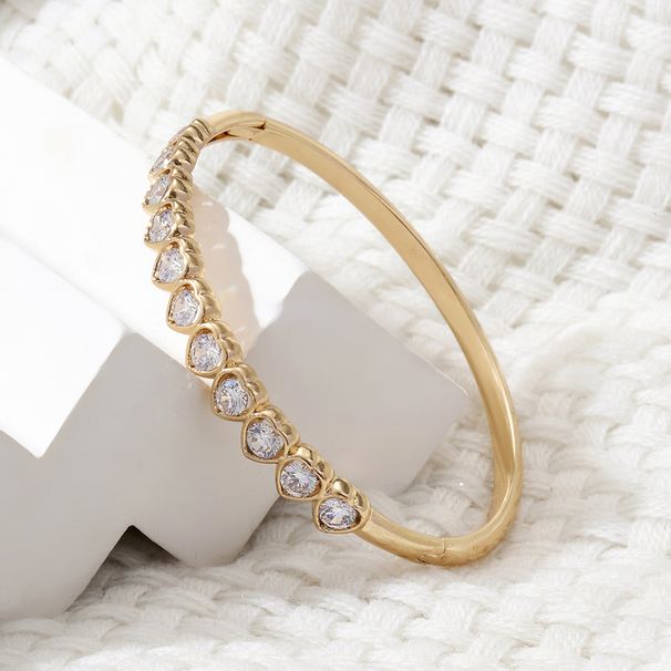 Braccialetto coreano e giapponese con cuore a fila singola, semplice, con micro zirconi intarsiati, chiusura per gioielli da donna_voghion.com