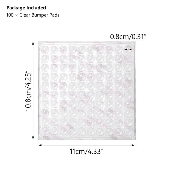 ETUUD Silikon 49–100 Stück, 5 Größen, selbstklebendes Dämpferkissen, schützende Möbelbeschläge, Gummi, Schranktürstopper, Stoßstange_voghion.com