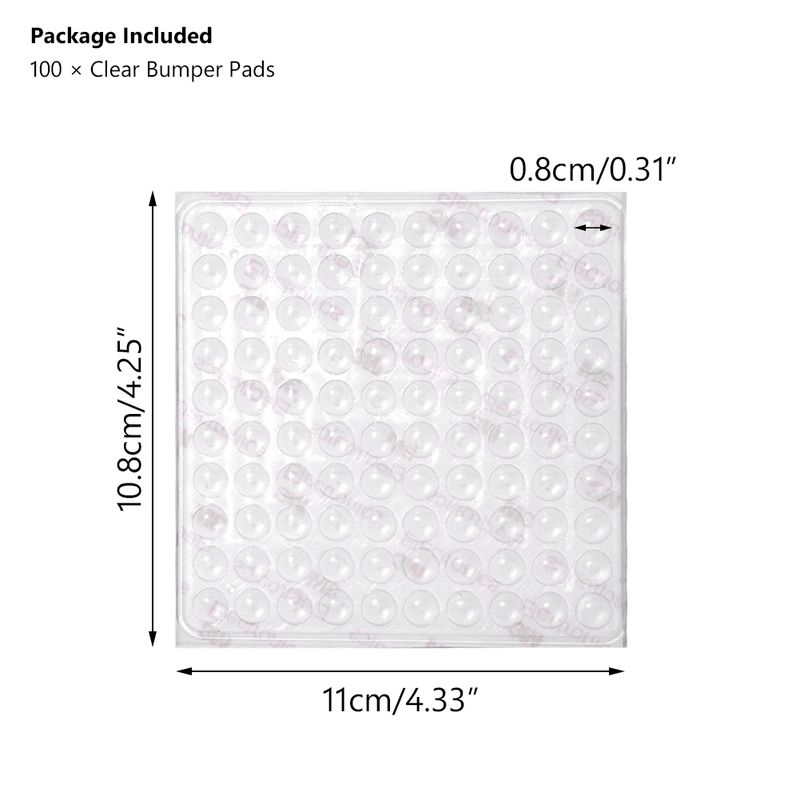 ETUUD Silicone 49-100pcs 5 Size Self Adhesive Damper Cushion Protective Furniture Hardware Rubber Cabinet Door Stopper Bumper_voghion.com