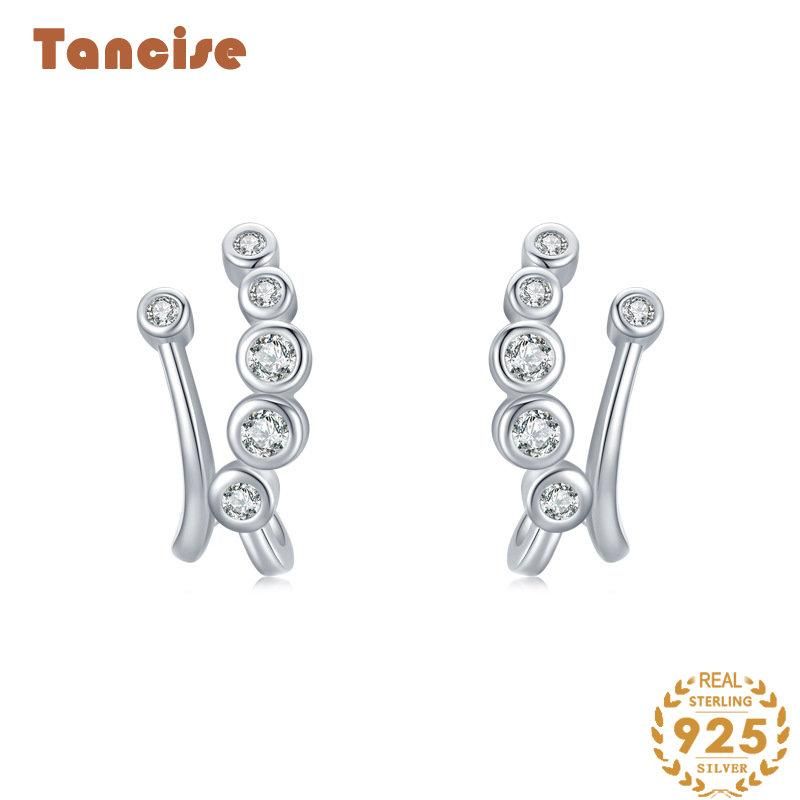 Tancise Orecchini pendenti con zirconi d'argento per le donne Regali per feste di matrimonio_voghion.com