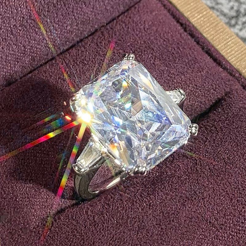 Anello da donna con design geometrico quadrilatero, moda personalizzata_voghion.com