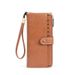 Japanese Retro Women's Leather Clutch - Ultra-thin Bifold Wallet With Zipper Coin Pocket And Multiple Card Slots_voghion.com