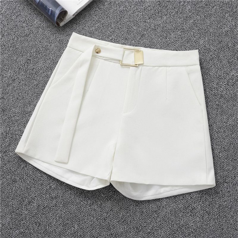 Women's Wear spring and summer shorts high-waisted khaki boot pants, versatile and slimming, Korean style wide-leg pants_voghion.com
