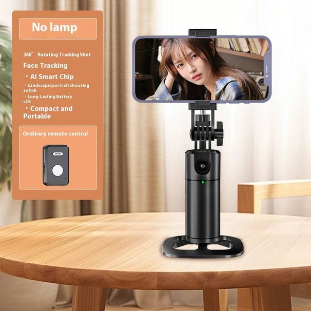 Stabilizator 360° do smartfona z automatycznym śledzeniem, rozpoznawaniem twarzy i światłem wypełniającym LED – pilot Bluetooth do transmisji na żywo, vlogowania i rozmów wideo_voghion.com