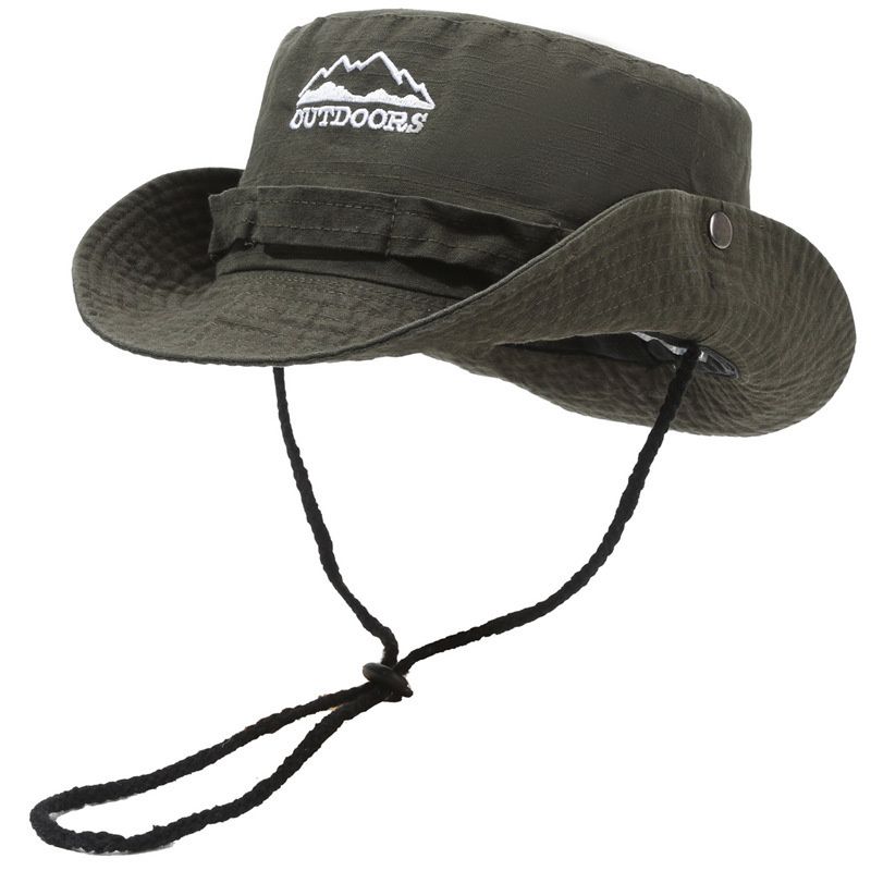Chapéus de sol em promoção para homens, boné de acampamento ao ar livre, aba larga, parte superior plana, proteção anti-UV, chapéu de balde com estampa de letras para mulheres, verão_voghion.com