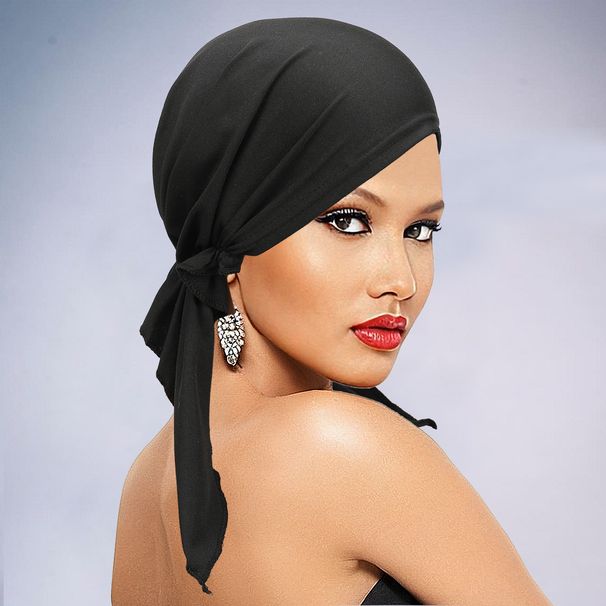 Women's Elastic Breathable Headscarf Hat For Daily Use At Home Without Brim Bottoming Hat For Chemotherapy And Nursing Comfortable Headgear Wholesale_voghion.com