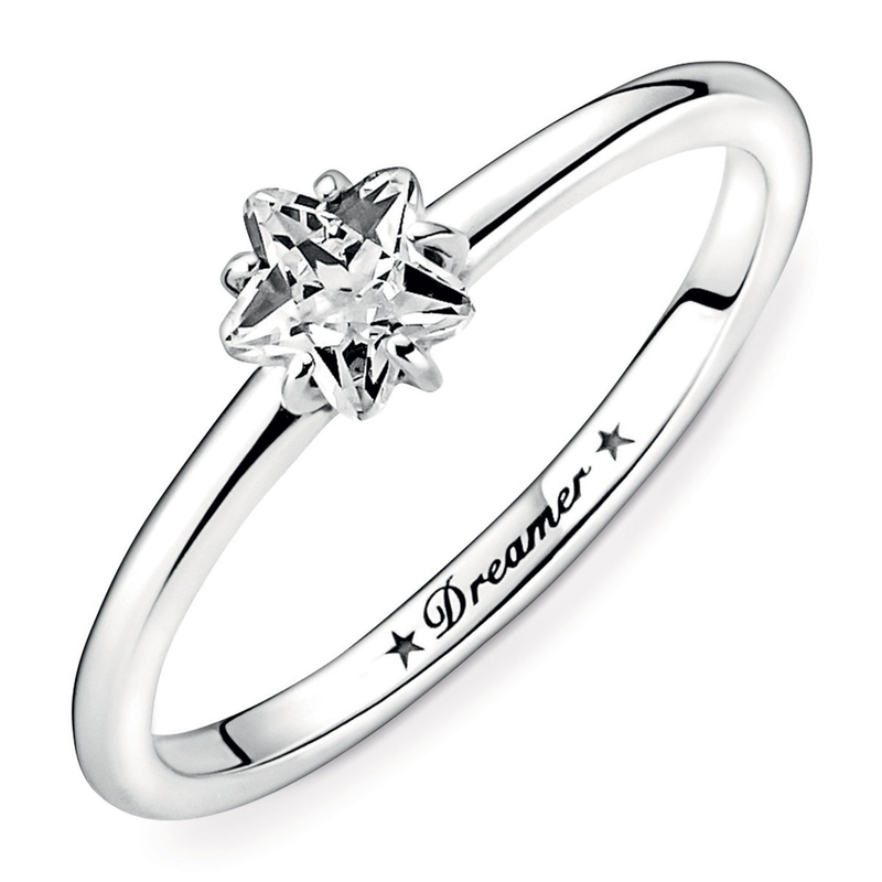 Pierścionek Celestial Sparkling Star Solitaire_voghion.com