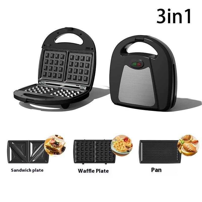 10-in-1 Breakfast Maker - Sandwich Press Waffle Iron & Donut Maker With Dual Plates, Non-Stick & Adjustable Temperature For Quick Morning Meals​​_voghion.com
