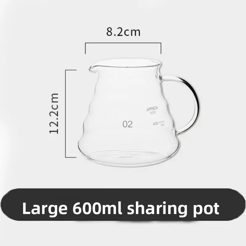 Hand Brew Funnel Cloud Glass Brewing Pot Coffee Utensils Complete Set_voghion.com