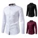 2025d Plus Size Spring Autumn New Men's Stand Collar Henley Paisley Color Block Long Sleeve Shirt A348_voghion.com