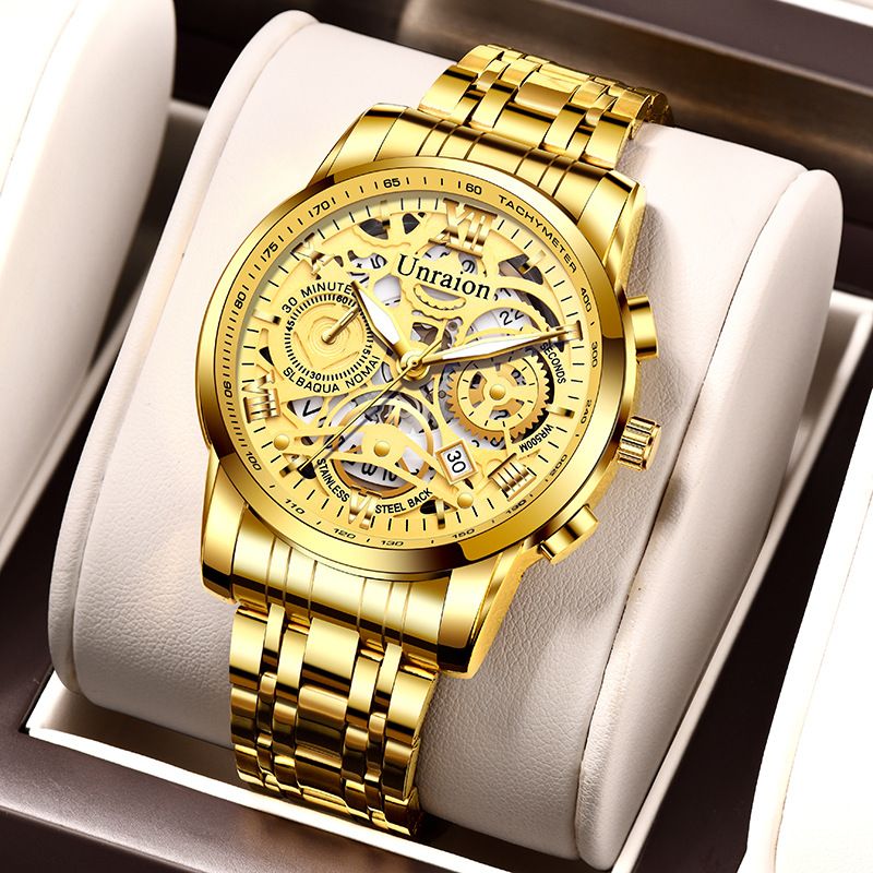 New Fully Automatic Movement Watch Men's Calendar Waterproof Glow Non Mechanical Watch Large Dial_voghion.com