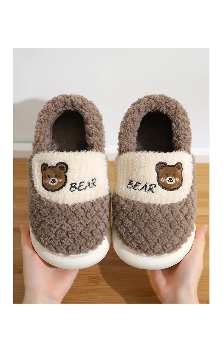 Children's bag root slippers autumn and winter, cute cartoon indoor home, dormitory cotton shoes for boys, children,_voghion.com