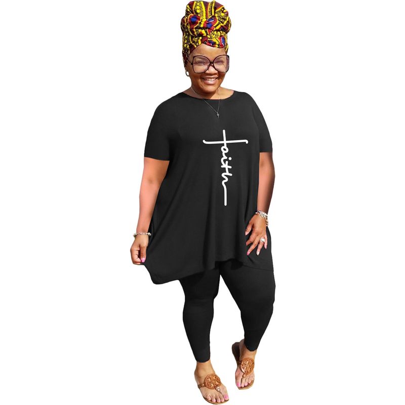 Station indépendante de vêtements pour femmes, nouveau positionnement à la mode, grande taille 5X, couleur unie, motif imprimé, costume décontracté_voghion.com