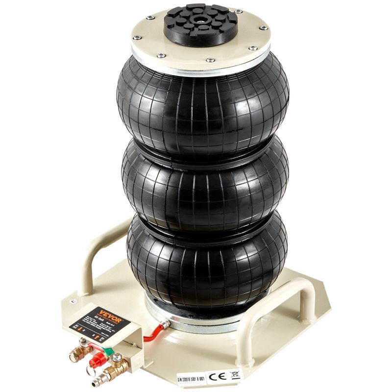 VEVOR Air Jack, 3 Ton/6600 lbs Triple Bag Air Jack, Airbag Jack with Six Steel Pipes, Lift up to 17.7 inch/450 mm, 3-5 s Fast Lifting Pneumatic Jack, _voghion.com