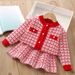 Girls' Sweater Set Foreign Style Small Fragrance Children's Clothing Red Knit Children Fashion Two-piece Set_voghion.com
