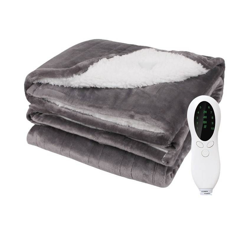 Sherpa electric blanket coral fleece warm thick electric cover blanket heating blanket warm blanket_voghion.com