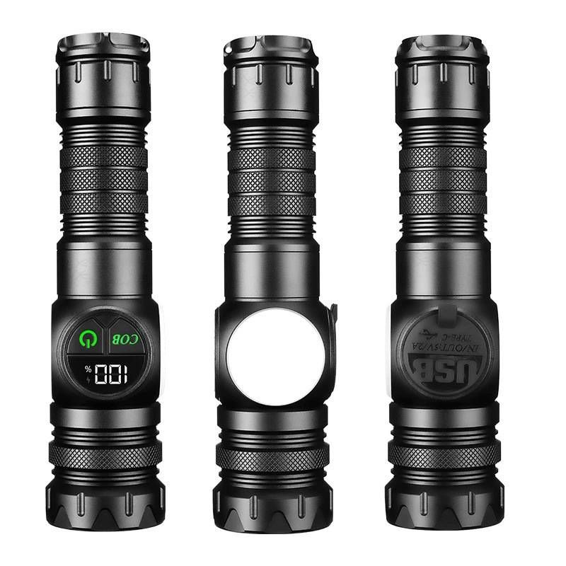 Grundig Professional LED-Taschenlampe, 2600 Lumen, USB-C, TG LED + COB, IP65 Wasserbeständigkeit, LED, 18650 Li-Ion Akku_voghion.com